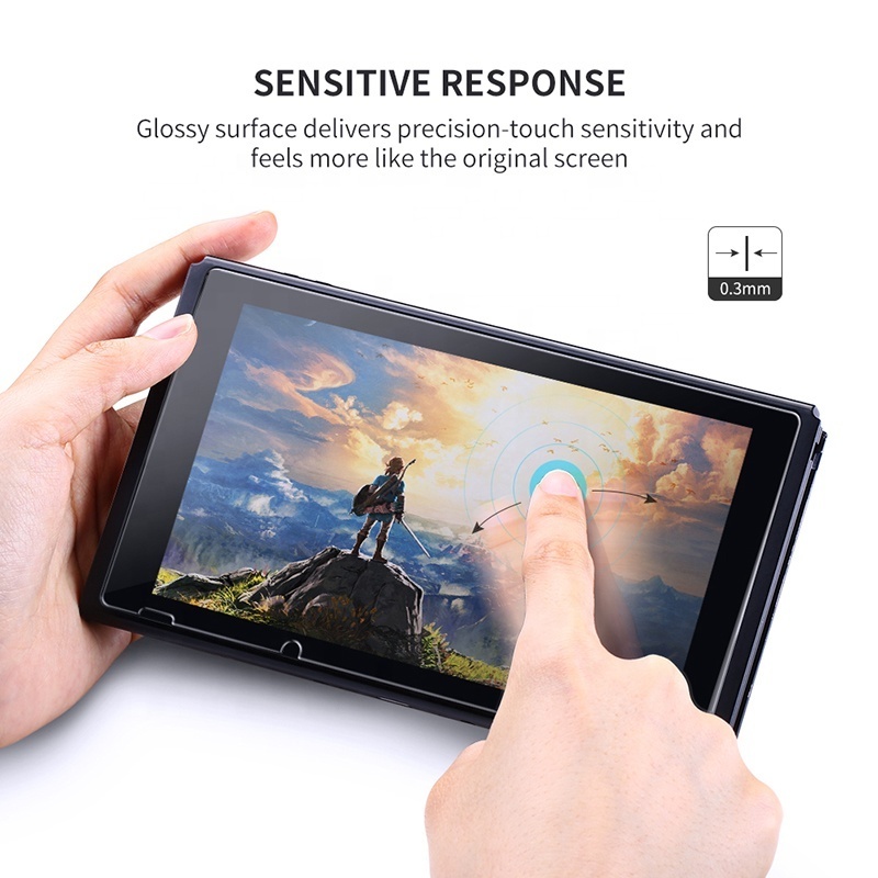 Anti-Fingerprint & Bubble HD Clear 9H Tempered Glass Screen Protector for Nintendo Switch Lite OLED Gaming Console Accessories