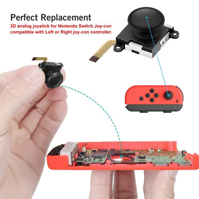 Replacement Repair Kit Joystick 3D Analog Thumbsticks and Screwdriver  Tools for Switch OLED Joy-Con Controller & Switch Lite