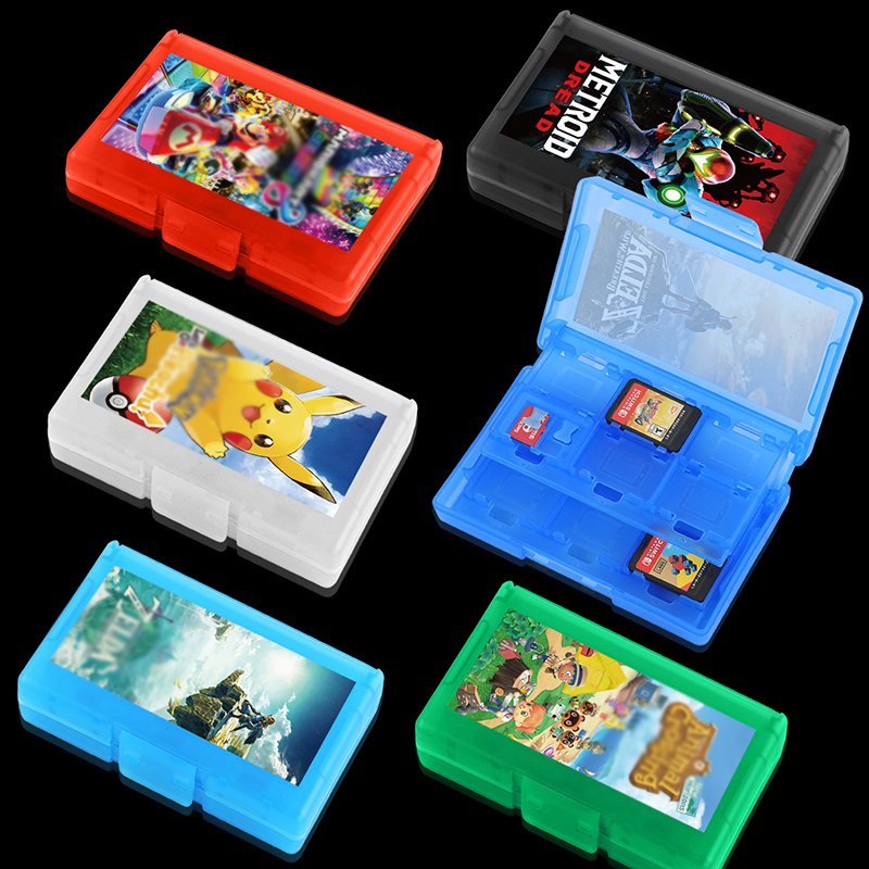 24 in 1 Portable Game Cards Case Shockproof Hard Shell Protective Storage Box for Nintendo Switch OLED NS Switch Cartridge Case