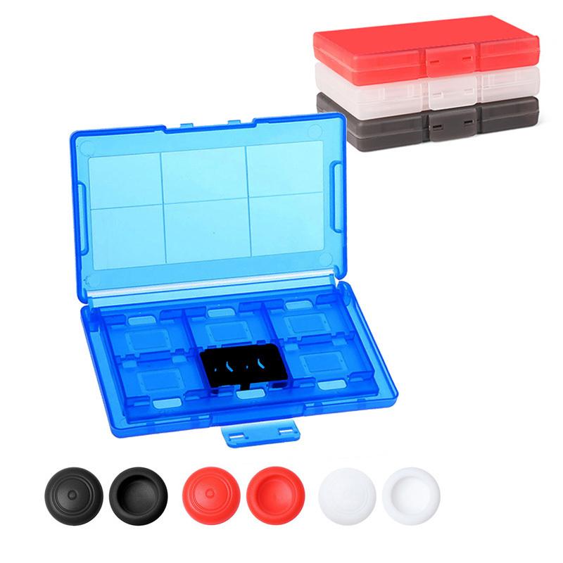 12 in 1 Switch Case Game  OLED Cartridge  Holder Storage Box Organizer  for Switch Lite Games Holder Joystick Cap