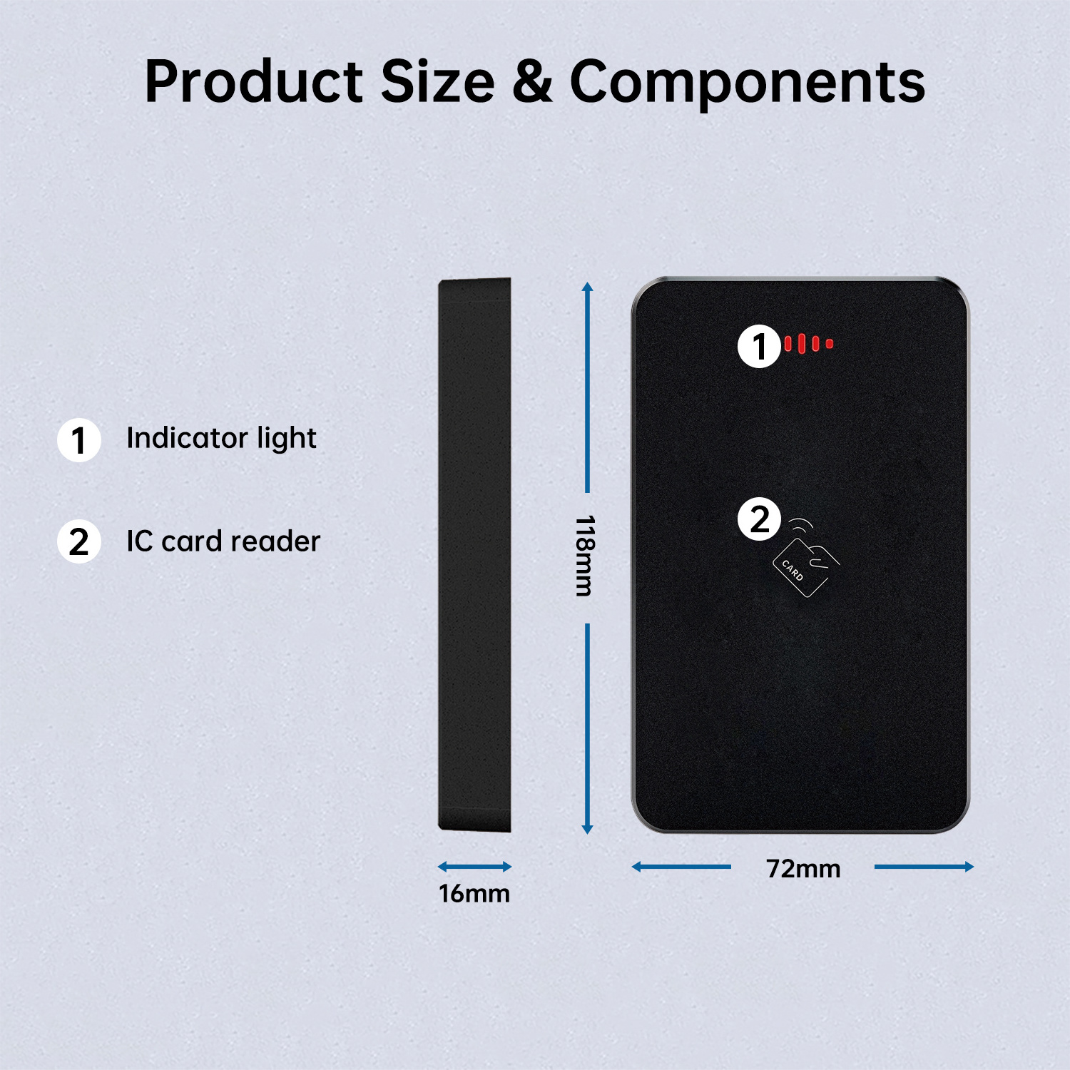 Trudian Wholesale TCP RJ45 interface ABS material lC card waterproof access control reader