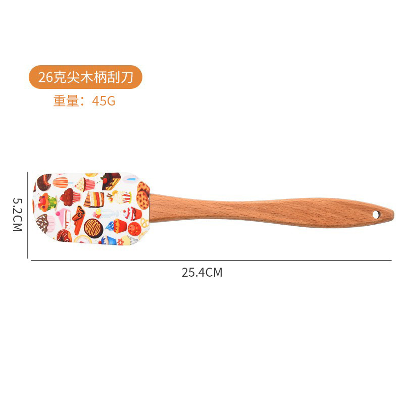 45g Food Grade Pastry Baking Cooking Utensil Butter Spatula 2023 Newest Pattern Kitchen Gadget Cake Tool Silicone Scraper