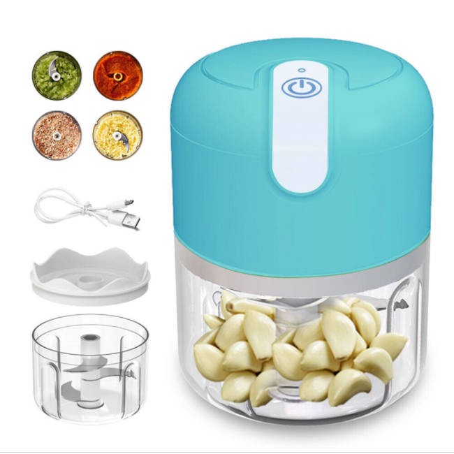 Mini Electric Garlic Chopper Food Processor 250ML Garlic Electric Grinder Onion Chopper Wireless Garlic Mincer Tool