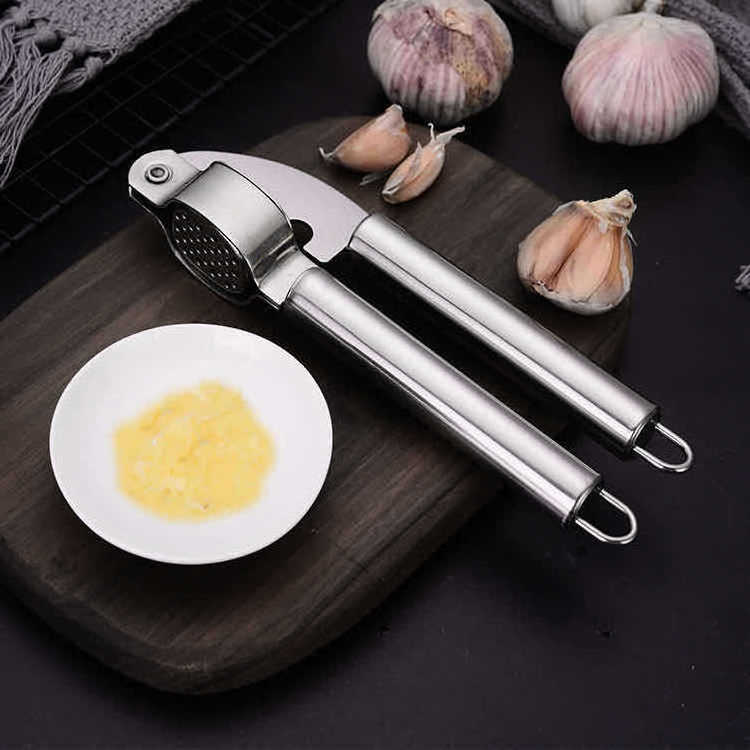 Home Kitchen Gadgets Manual Stainless Steel Garlic Presser Crusher Garlic Press Zinc Alloy Garlic Press Tool