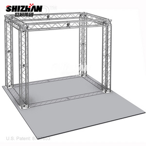 Mobile portable truss stage for dj booth truss system