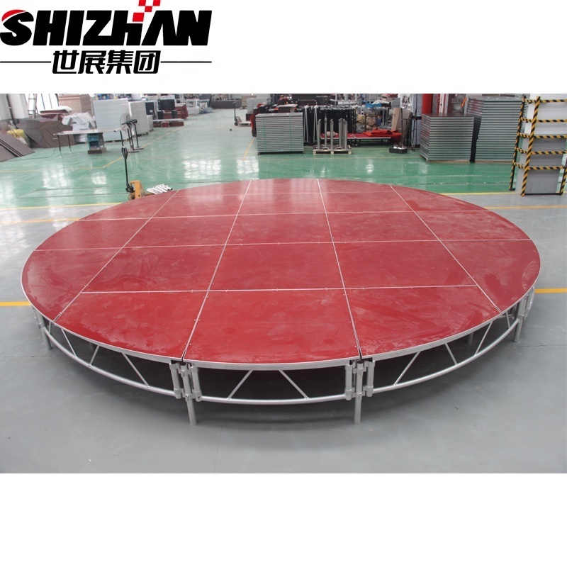 Simple height stage platform wedding concert round folded stage