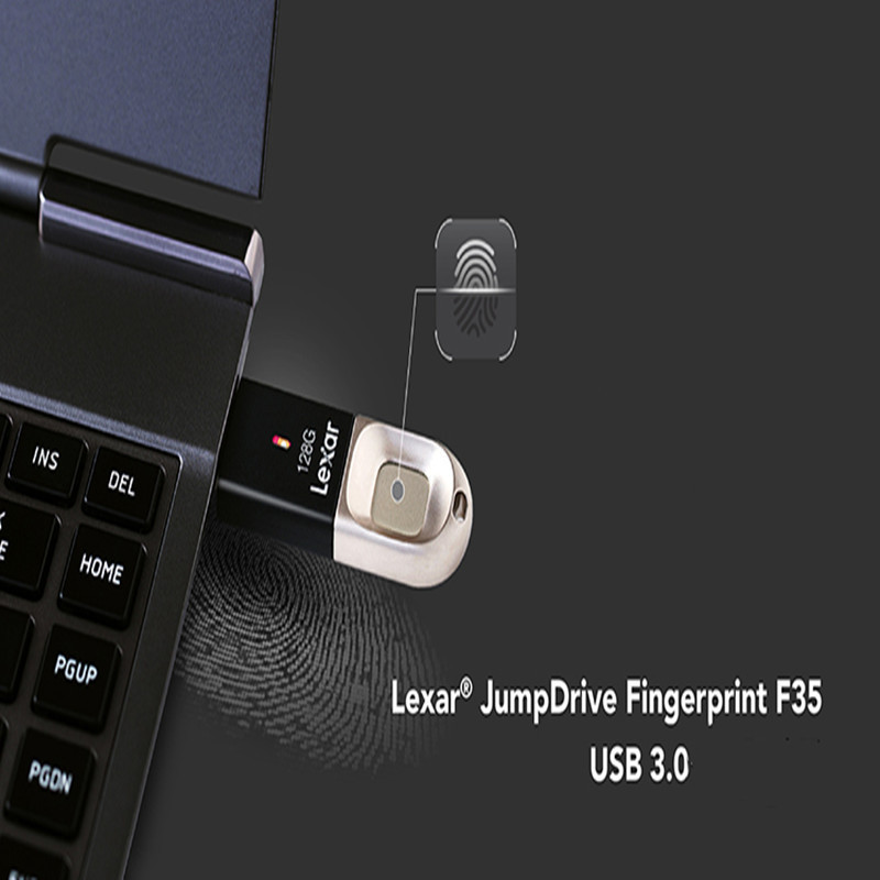 Wholesale Lexar Jumpdrive Fingerprint Encryption F35 USB 3.0 Memory Flash Drives Key Mini Pendrive