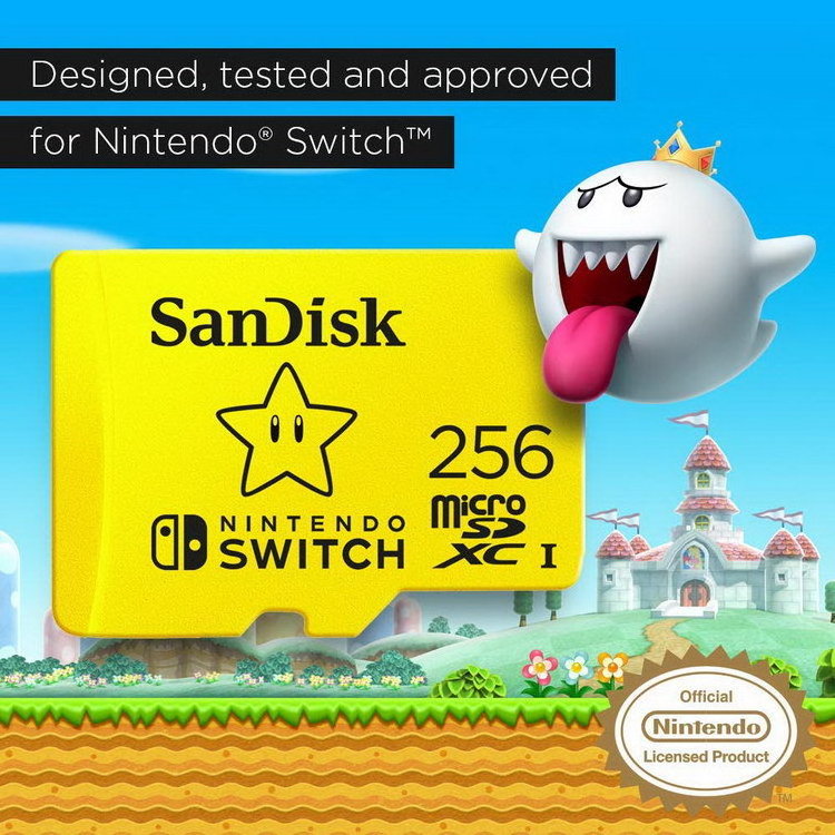 100% original sandisk memory card 256gb Switch SD Card SDSQXAO for Nintendo Switch Memory card