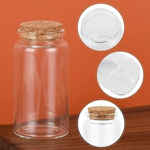 2024 Heart Shaped Glass Jars with Cork Lids 150ml clear glass etumax royal honey jars with metal lids