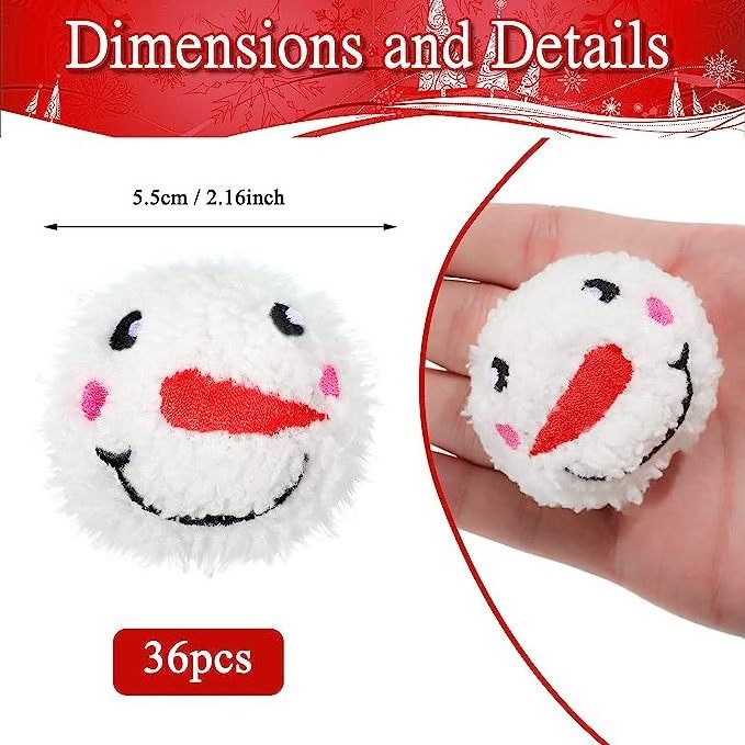 Snowmen Balls Snowball First Fight Snowflake Ball with Bag Funny Snowball Toy Plush