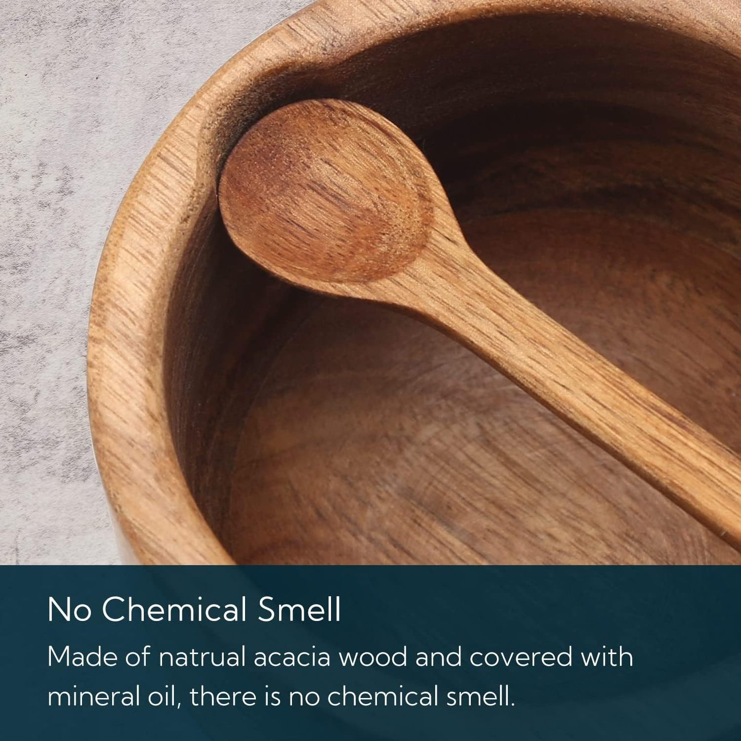 Acacia Salt Cellar Box Bowl Wood Seasoning Spice Box Container Wooden Kitchen Acacia Wood Salt Box