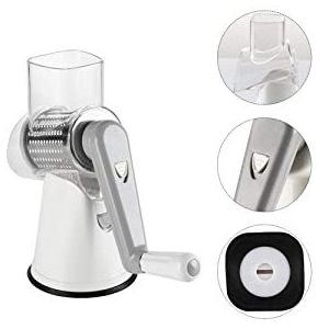 Rotary Cheese Grater Vegetable Shredder with Handle Round Kitchen Mandoline Slicer Grater for Nuts Vegetable Chocolate