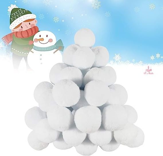 Snowballs for Kids Indoor Artificial Snowballs Winter Xmas Decoration Indoor Plush Snowballs for Kids