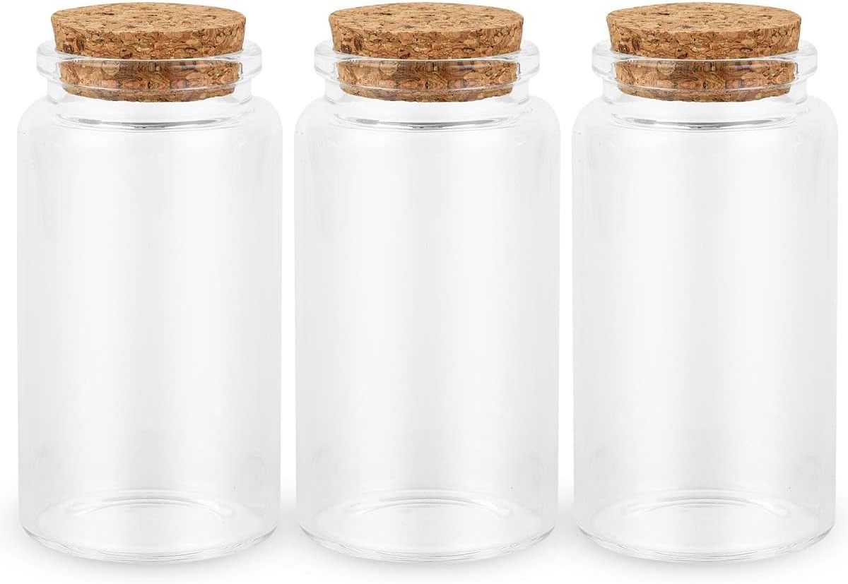 2024 Heart Shaped Glass Jars with Cork Lids 150ml clear glass etumax royal honey jars with metal lids