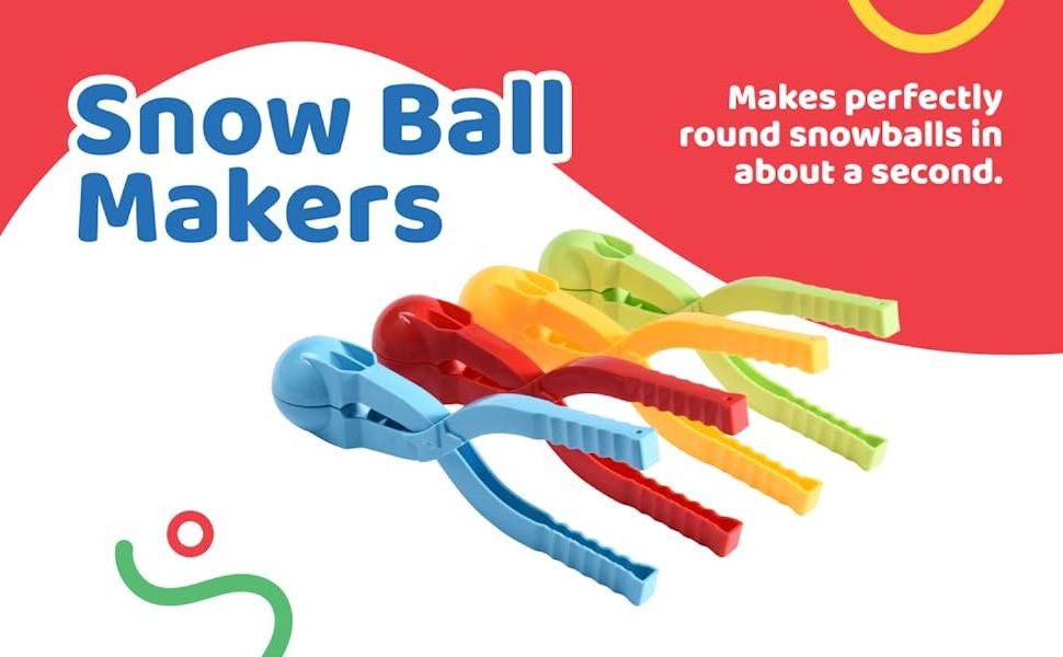 Snowball Maker for Kids Outdoor Play Equipment Snow Toys Snow Mold Shaper Snowball Kit, Make Snow Ball