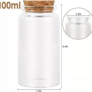 2024 Heart Shaped Glass Jars with Cork Lids 150ml clear glass etumax royal honey jars with metal lids