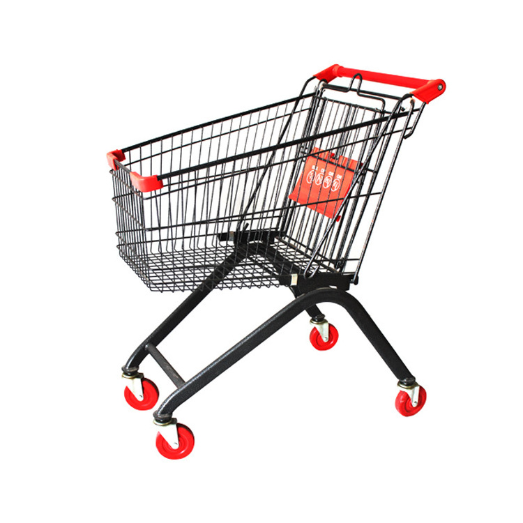 Grocery Shopping Carts Supermarket Retail 4 Wheels Shopping Trolley for Adult