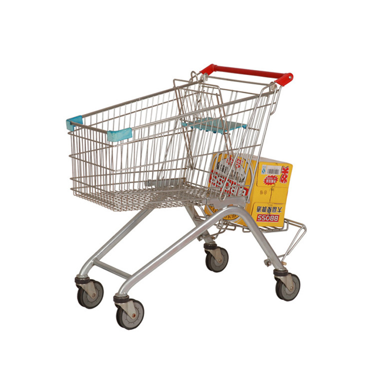 Grocery Shopping Carts Supermarket Retail 4 Wheels Shopping Trolley for Adult