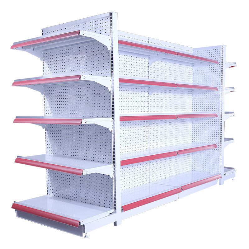 Customized Retail Display Wholesale Shelf Shop Gondola Shelving Units Supermarket Store Racks