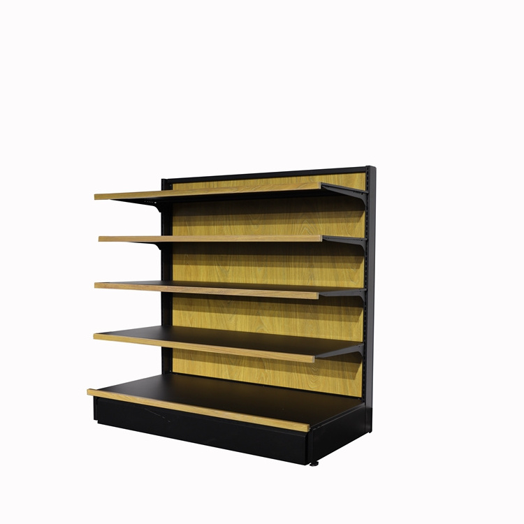 Metal Multifunction Grocery Retail Shelf Wooden Metallic Shelf Supermarket Shelf Store Rack