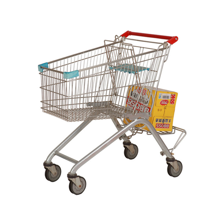 Grocery Shopping Carts Supermarket Retail 4 Wheels Shopping Trolley for Adult