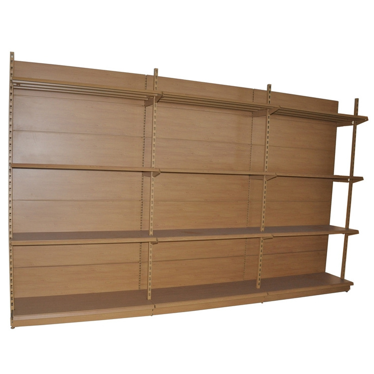 Super Market Display Gondola Wooden Supermarket Shelf For Convenience Store