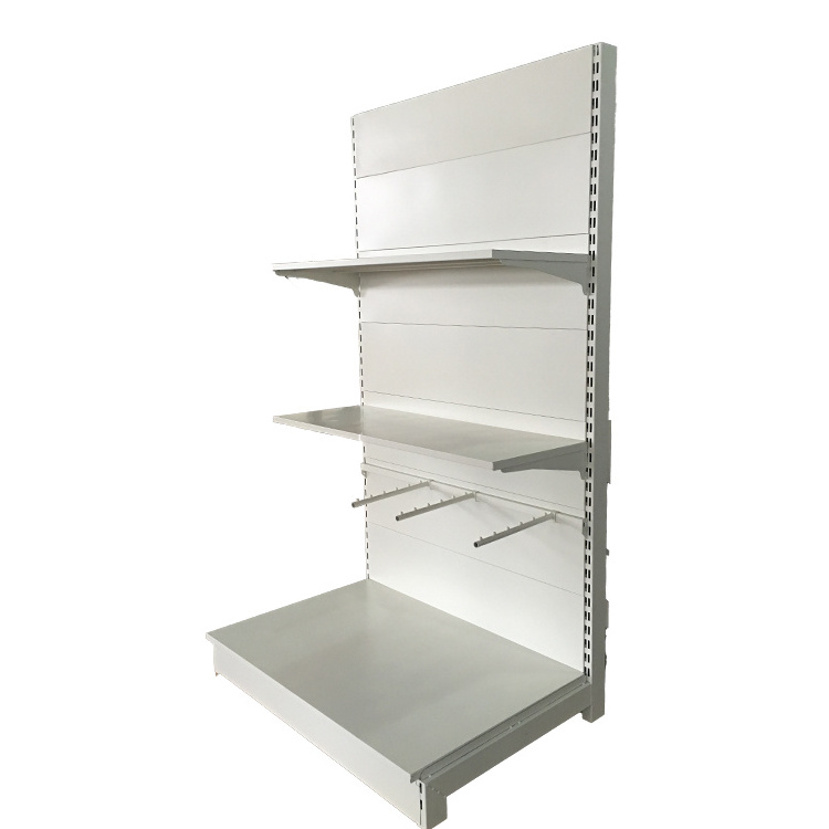 Quality Assurance Single Side Powder Cosmetic Store Commercial Display Shelf Gondola Shelves Hardware Store