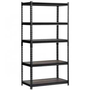 5 Tier Black Plastic Shelving Racking Storage Unit Shelf boltless shelf