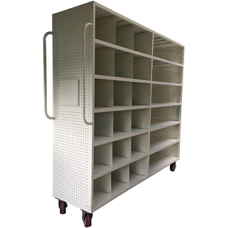 Storage Metal Cabinet Shelf with Wheels Sturdy Steel Heavy Duty 6 Tier Layer Rack with Casters for Warehouse Garage Rack