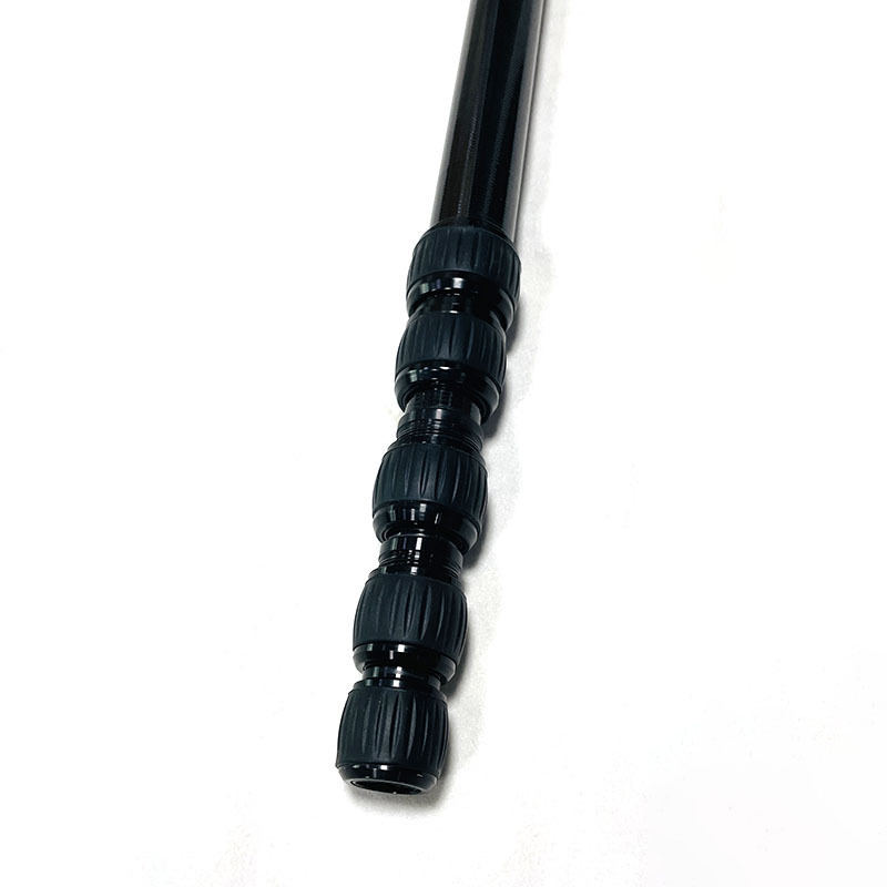 Telescopic carbon fiber tube with rotary clamp connector