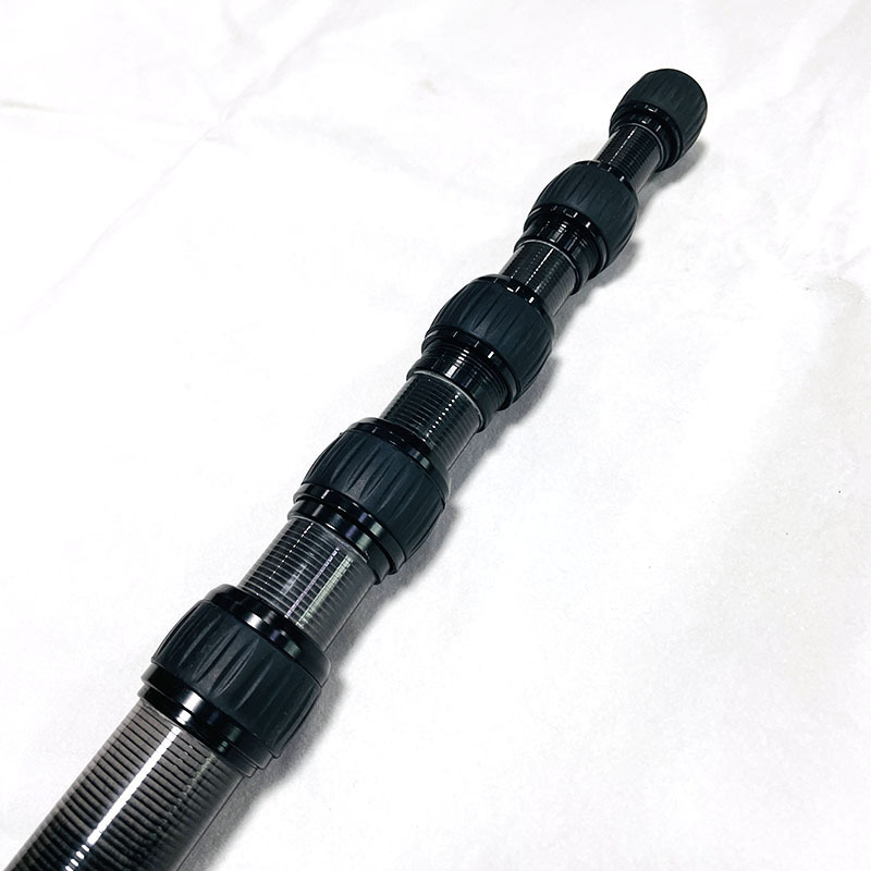 Telescopic carbon fiber tube with rotary clamp connector