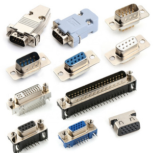 PCB Mount DSUB Connector 9/15/25/37 Pins RS232 DR HDR DVI DB9/DB15/DB25/DB37 Male Female Solder/Screw Vga D-SUB RS232 Connector