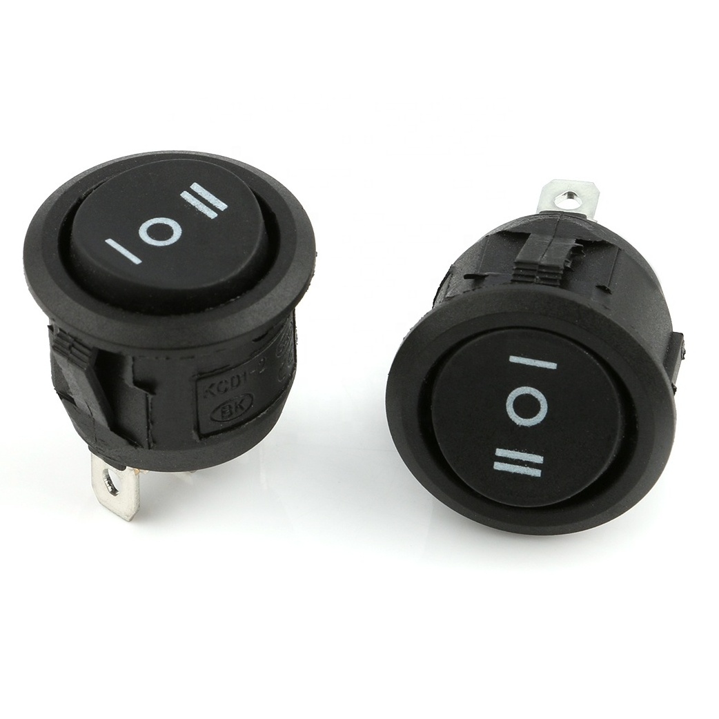 KCD1-105 3 Pins Switch 23mm Size Round T85 6A 250VAC Kcd1 Rocker Switch On Off On 3 Position Rocker Switch