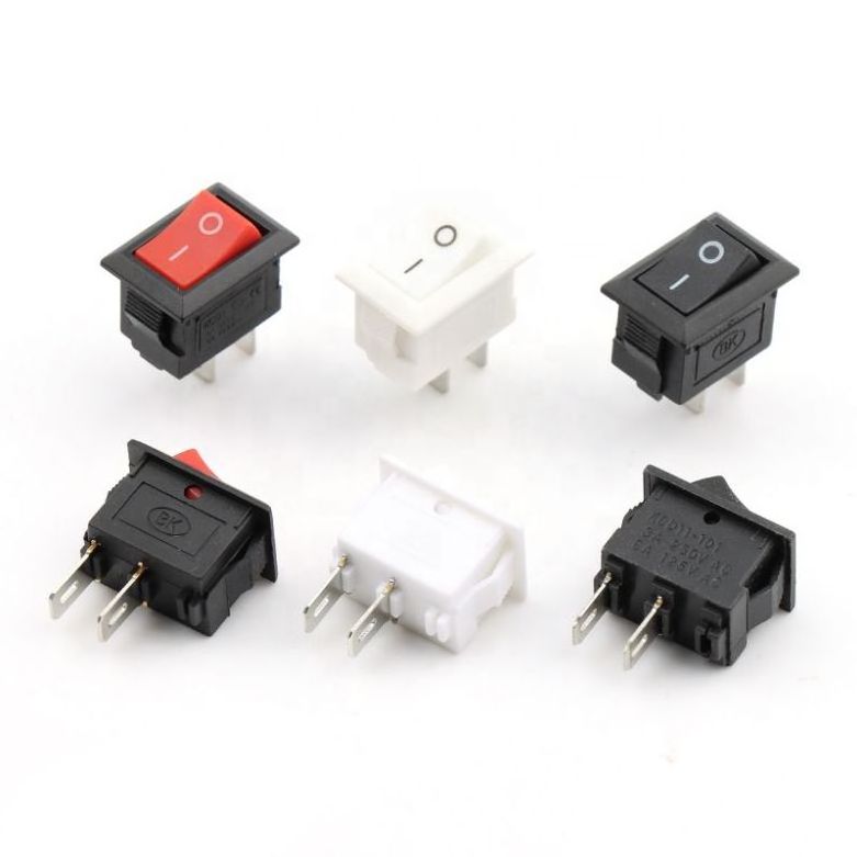 2positions 6A 125V rocker switches 10*15mm kcd1-101 on-off kcd1 square rocker switch