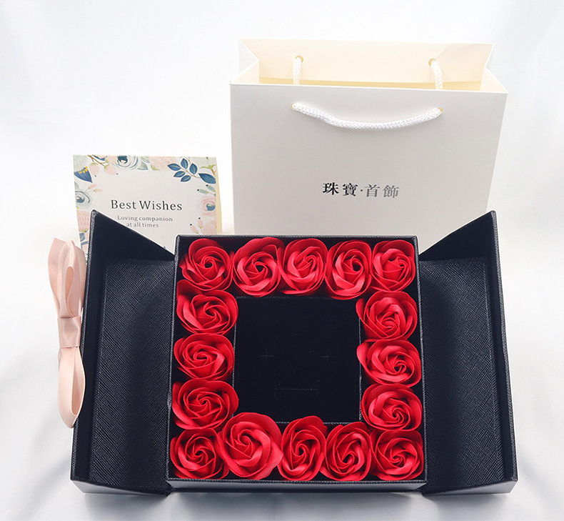 Luxury custom necklace earrings bracelet magnetic gift packaging case boxes for jewelry packing