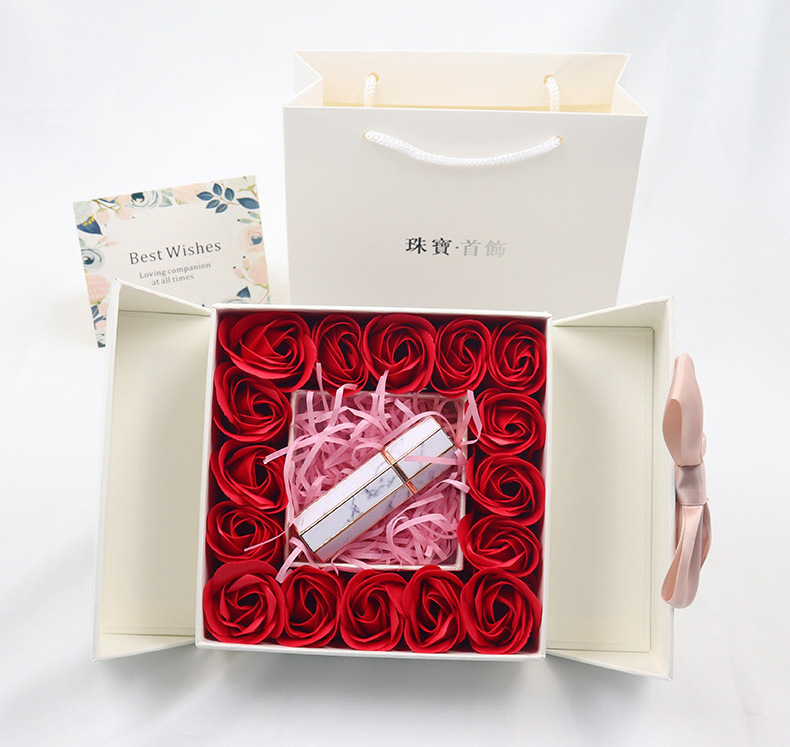 Luxury custom necklace earrings bracelet magnetic gift packaging case boxes for jewelry packing