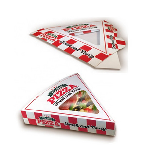 Custom own logo biodegradable made mailer food grade paper packaging triangle pizza box