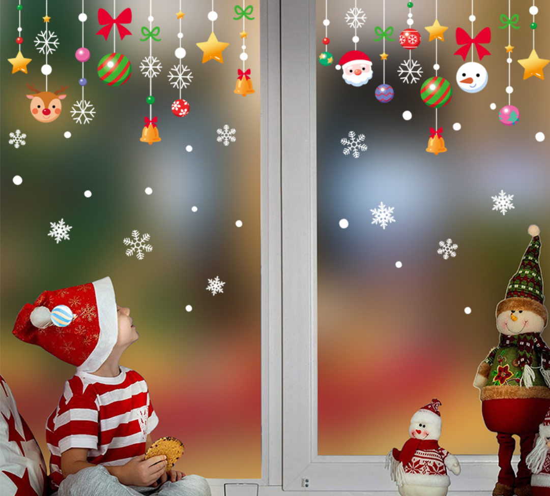 Christmas gift snowflake decor Xmas decor christmas window sticker