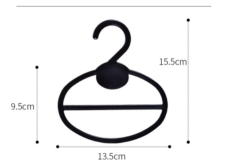 15.5cm Circle Shape Clothes Hanger Multifunction Scarf Belt Hangers Tie Scarf Ring Hanger  Non Slip Organizer Hook Rack