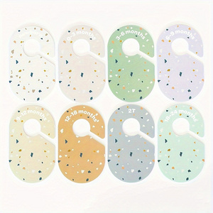 100mm*165mm Baby Closet Dividers for Clothes Organizer - Set of 8 Beautiful Double-Sided Baby Clothes Size Hanger Organizer