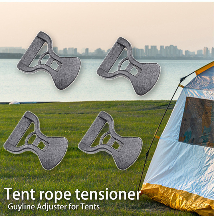 19mm Tent Rope Buckles Plastic Camping Tent Guy Line Awning Cord Rope Fastener Guyline Runners Tensioner