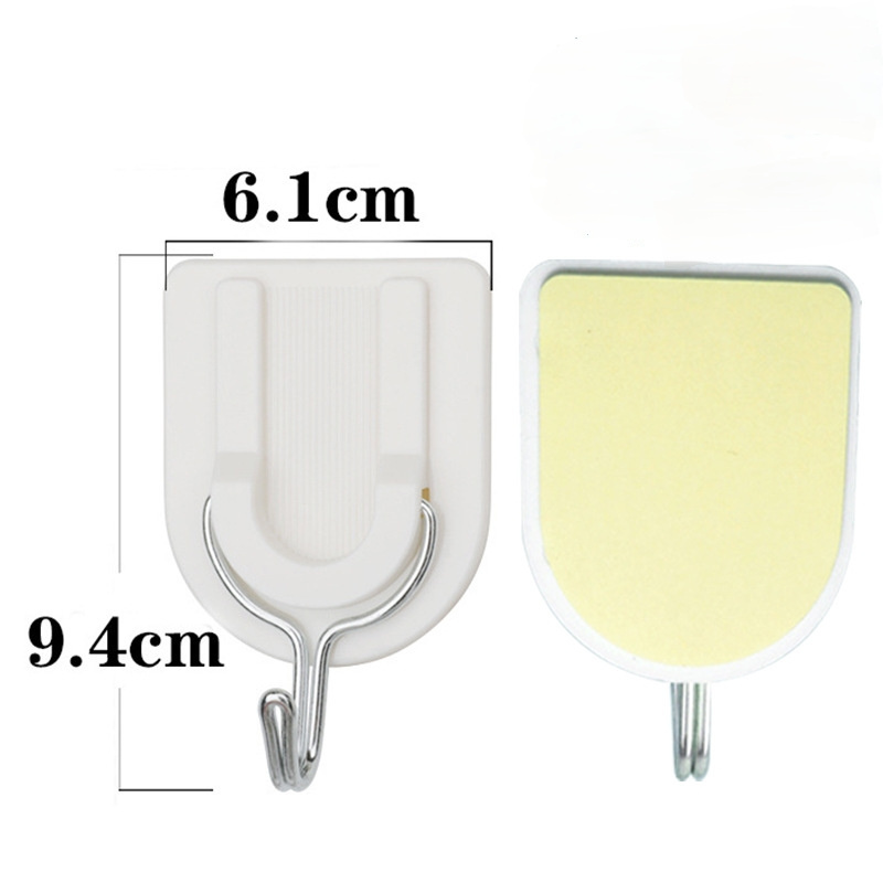 more large 94mm*61mm Towel Hook Plastic Door Hanger Self Adhesive Wall Hanger Hat Racks Key Hanger Wall Organizer