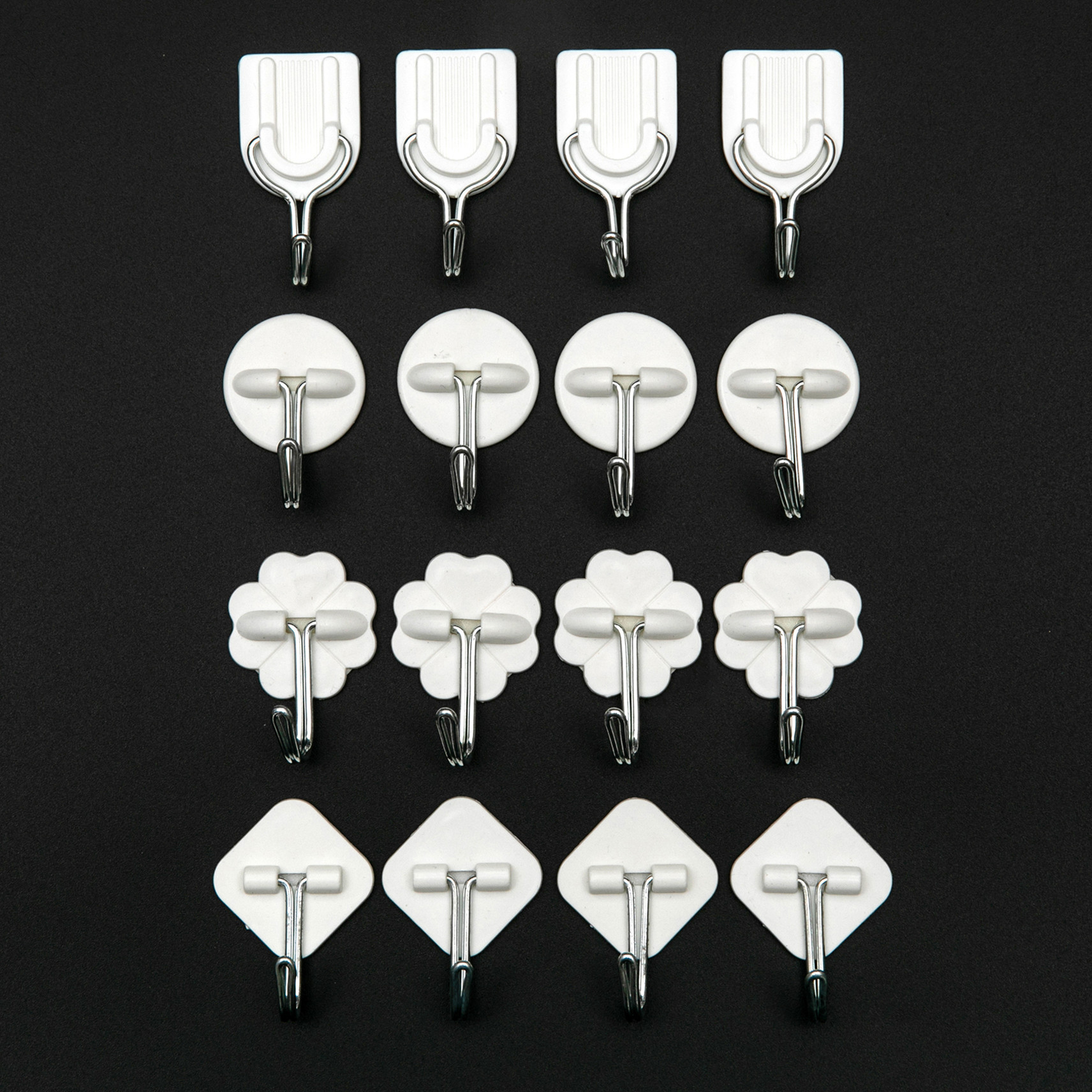 hot four shape White Adhesive Hooks Hanging Wall Hooks Ceiling Utility Hooks