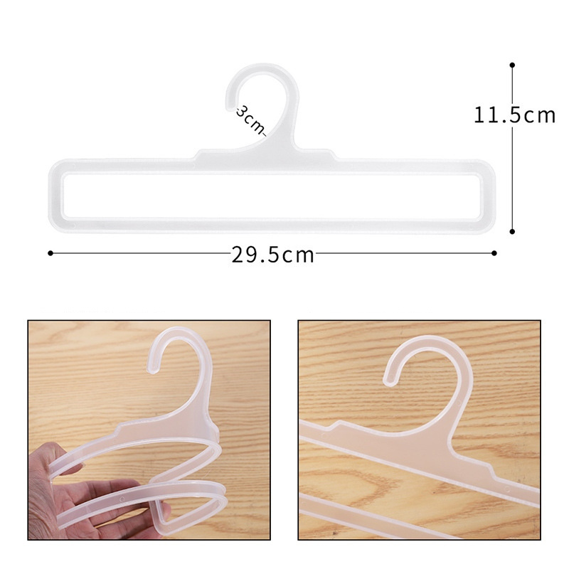 29.5cm Supermarket Hanger Plastic Transparent Towel Hanger Hijab Shawl Scarf Hanger