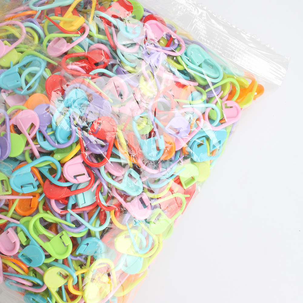 1000PC Mix Color Knitting Stitch Counter Crochet Locking Stitch Markers Stitch Needle Clip Knitting Crochet Markers