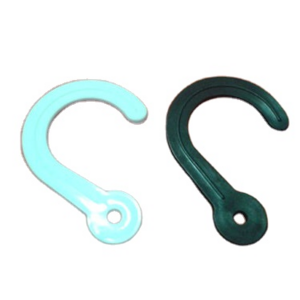 hot selling 79*55mm black white plastic j hook for garment accessories