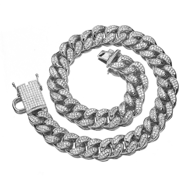 Wholesale  Luxury 18mm Stainless Steel Gold Chain Dog Collar