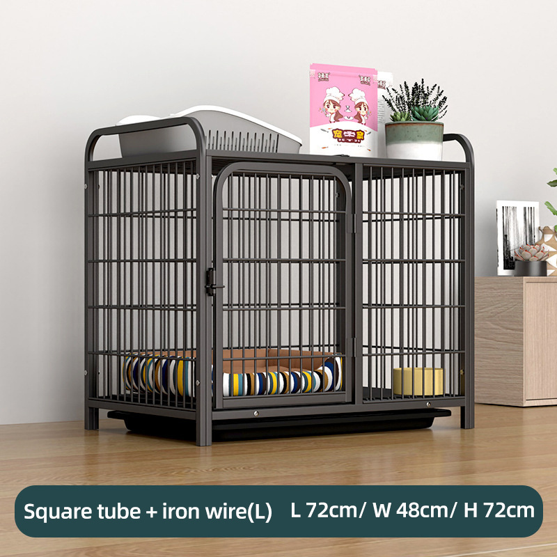 Pet Cage Foldable Removable stainless metal galvanized Pet House Durable Sturdy Dog Fences Pet Kennel large Dog Cage carriers