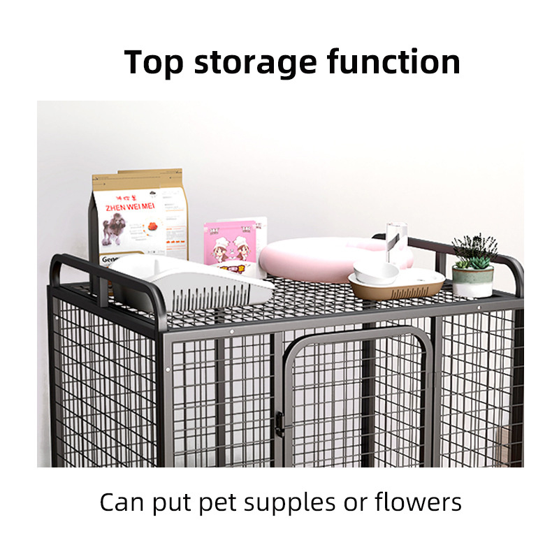 Pet Cage Foldable Removable stainless metal galvanized Pet House Durable Sturdy Dog Fences Pet Kennel large Dog Cage carriers