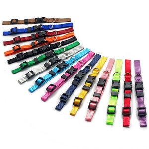 Wholesale Nylon Identification Colorful Whelp Litter Necklace Soft Adjustable Puppy ID pet cat Collar and for small dog